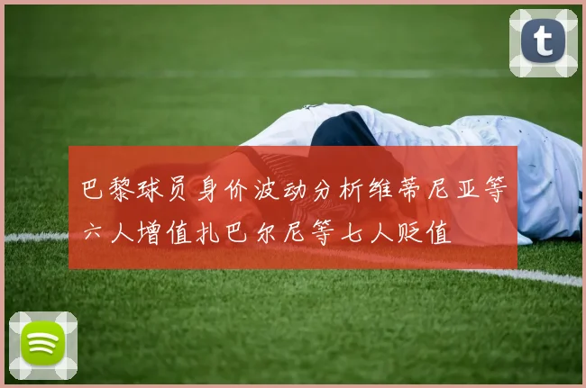 巴黎球员身价波动分析维蒂尼亚等六人增值扎巴尔尼等七人贬值